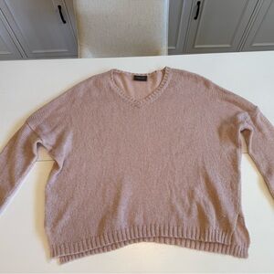 Wooden Ships Blush V-Neck Sweater
